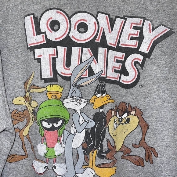 Looney Tunes Unisex T Shirt Size XL Gray Short Sleeve 100% Cotton - Picture 5 of 9